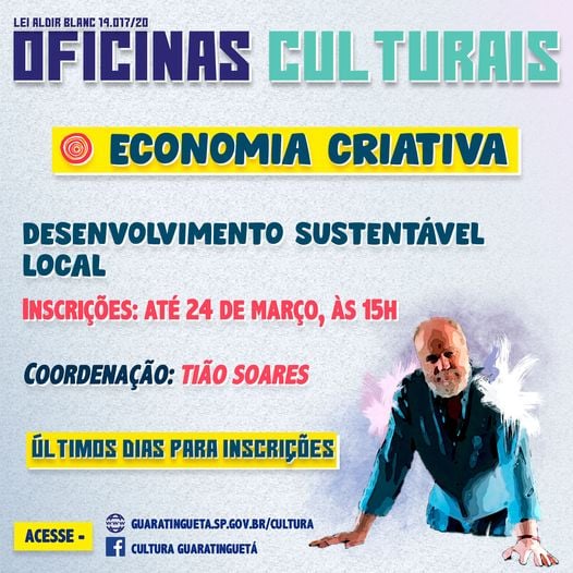 Inscrições para Oficina Cultural se encerram amanhã (24)