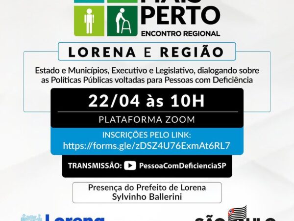 Cidades do Vale da Fé e Vale Histórico participam de live voltada para Pessoas com Deficiência