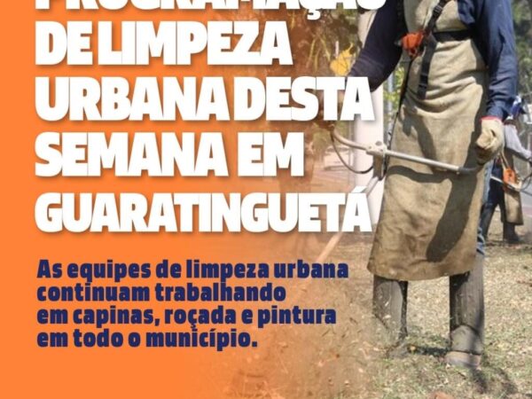 Programação da limpeza urbana em Guaratinguetá