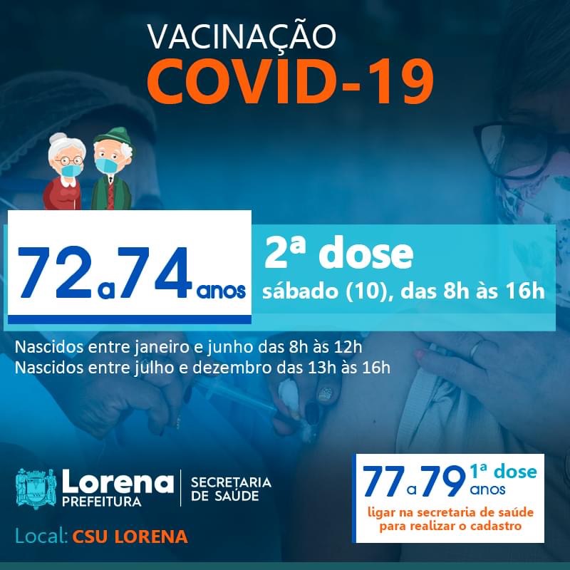 Vacinação contra a Covid-19 em Lorena