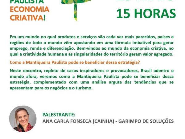 Encontro sobre como a Mantiqueira Paulista pode se beneficiar da economia criativa
