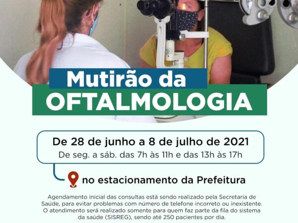 Mutirão da Oftalmologia em Pinda