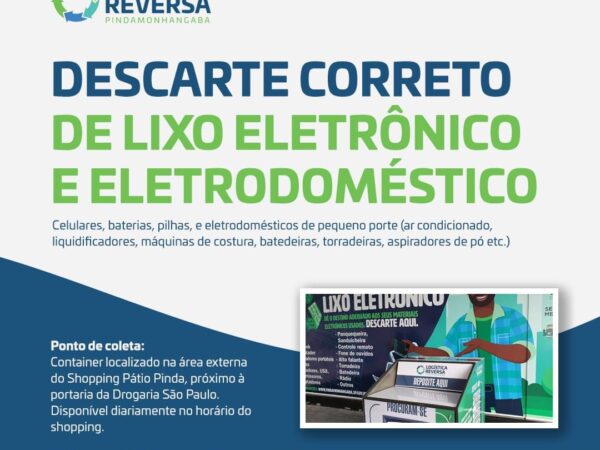 Pinda disponibiliza container para descarte de lixo eletrônico