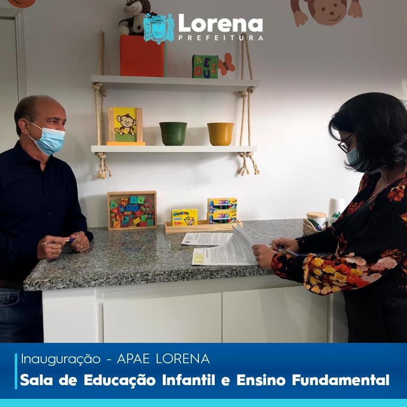 Prefeitura de Lorena assina termo de fomento com a APAE e inaugura sala de Ensino Infantil e Fundamental