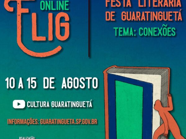 De hoje (10) a domingo (15) acontece a 2ª Festa Literária de Guaratinguetá