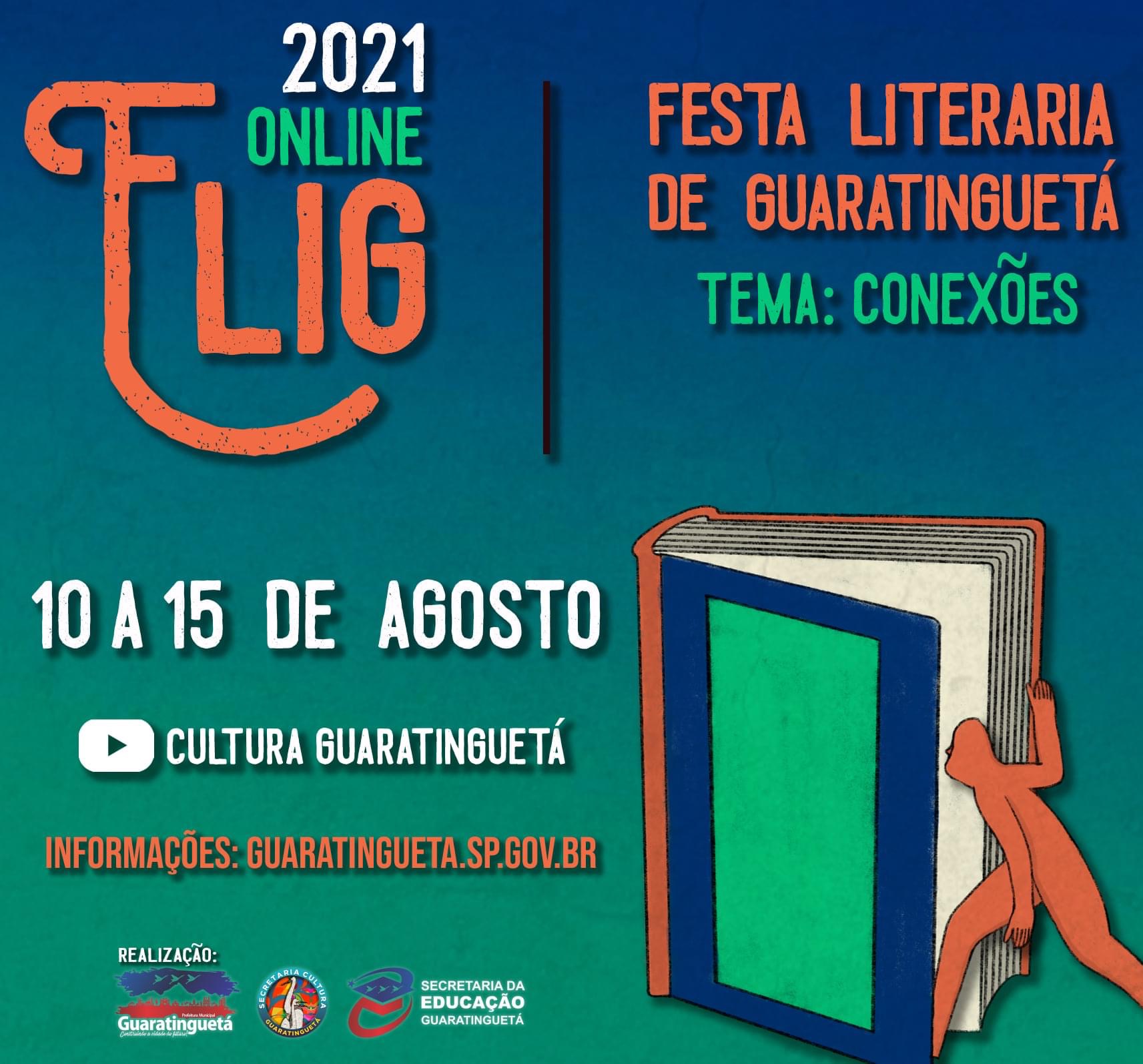 De hoje (10) a domingo (15) acontece a 2ª Festa Literária de Guaratinguetá