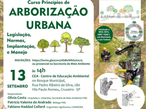 Cruzeiro disponibiliza curso de Princípios de Arborização Urbana