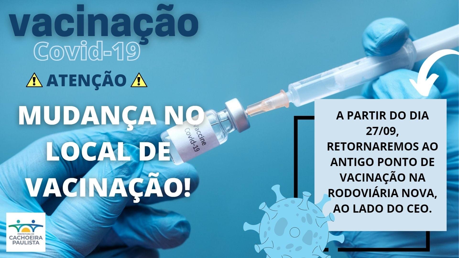 Cachoeira Paulista altera o local de vacinação