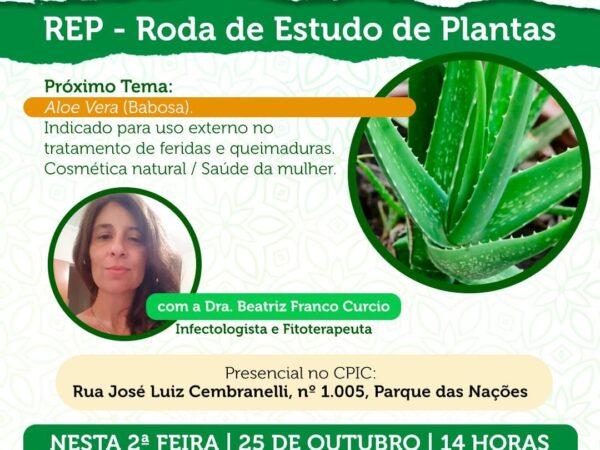5ª edição da Roda de Estudo de Plantas acontece na segunda (25)