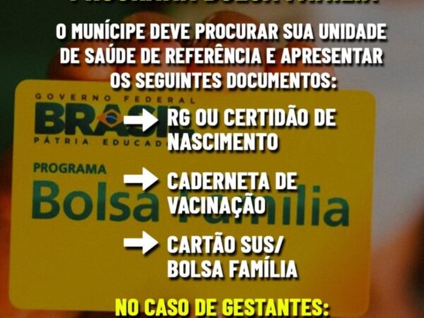 Secretaria de Saúde de Guará continua com o acompanhamento do Bolsa Família