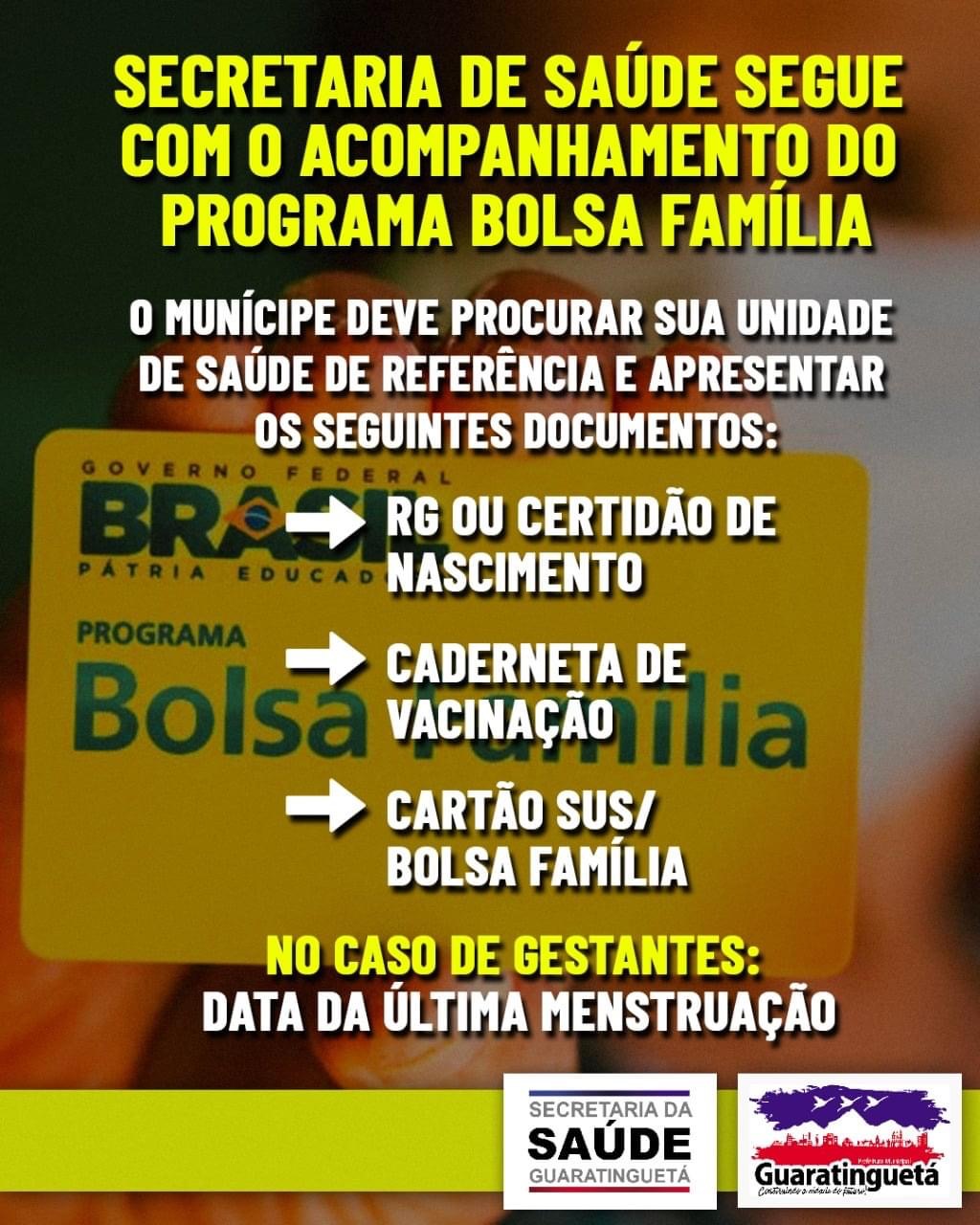 Secretaria de Saúde de Guará continua com o acompanhamento do Bolsa Família