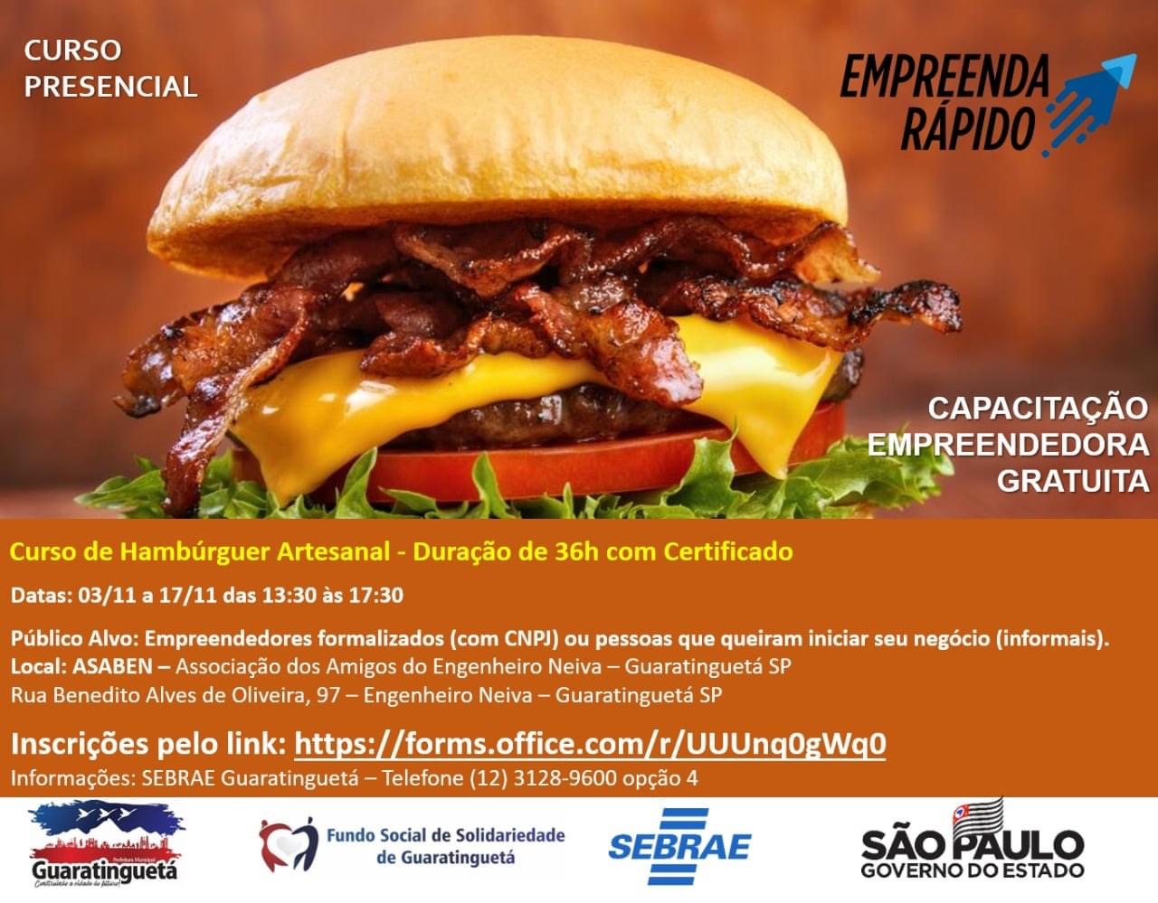 SEBRAE oferece curso de hambúrgueres artesanais em Guará