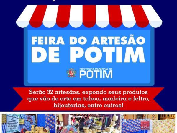 Feira do Artesão estreia dia 12 de novembro em Potim