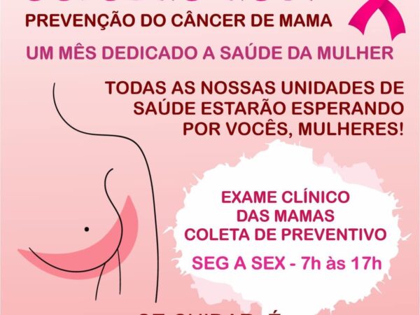 Cruzeiro está preparada para atender as mulheres durante o Outubro Rosa
