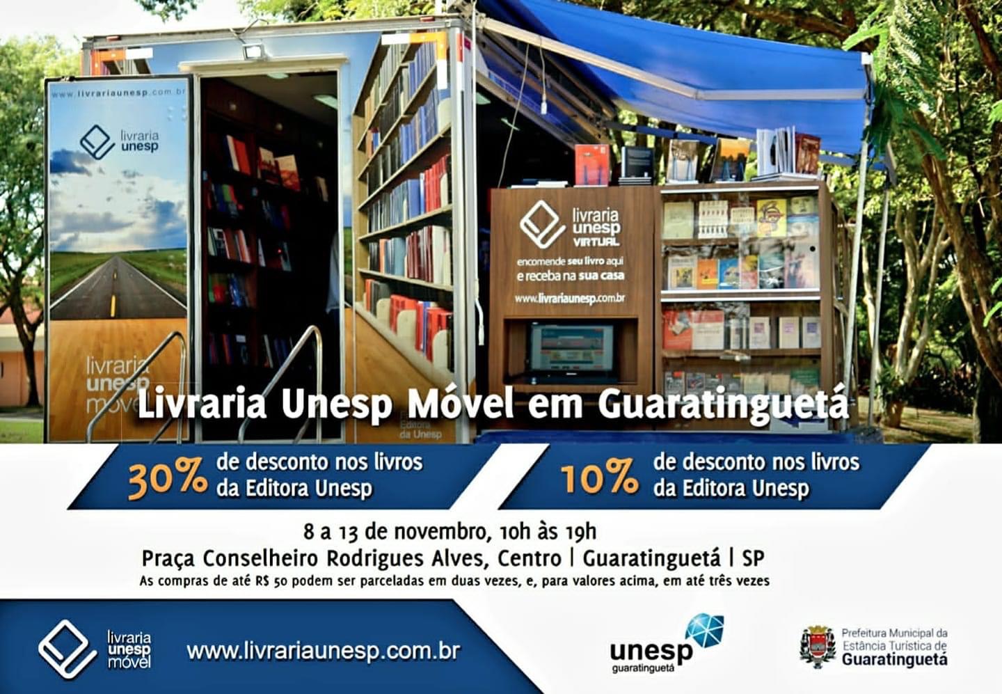 Livraria Móvel da UNESP fica em Guará até esta sexta-feira (13)