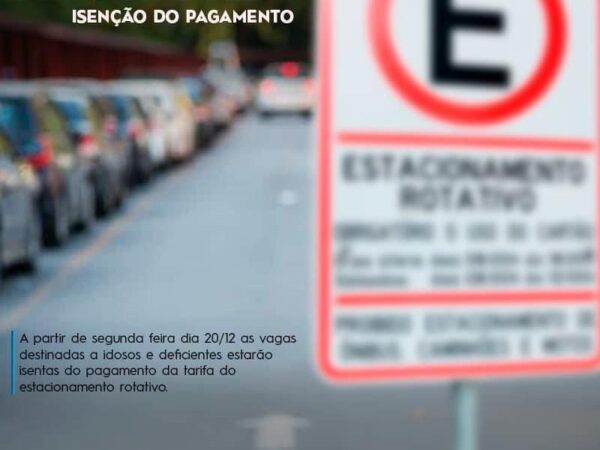 Deficientes e idosos passam a ser isentos do pagamento da Zona Azul