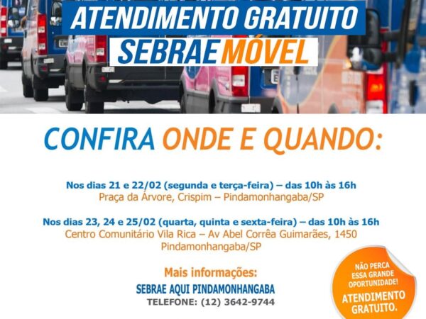 SEBRAE Móvel começa mais uma ação em Pinda