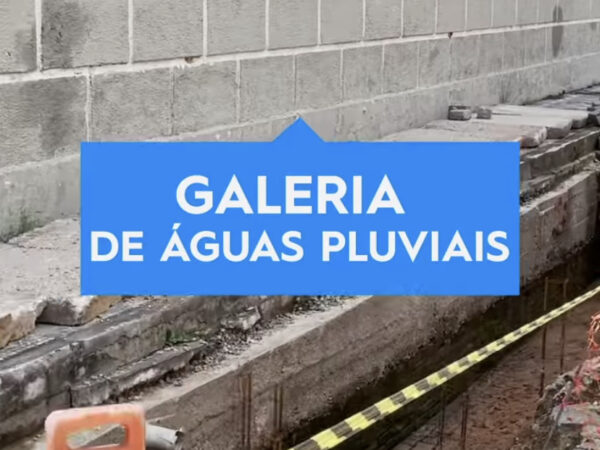 Obra de reconstrução de galeria de água pluvial está sendo concluída em Lorena