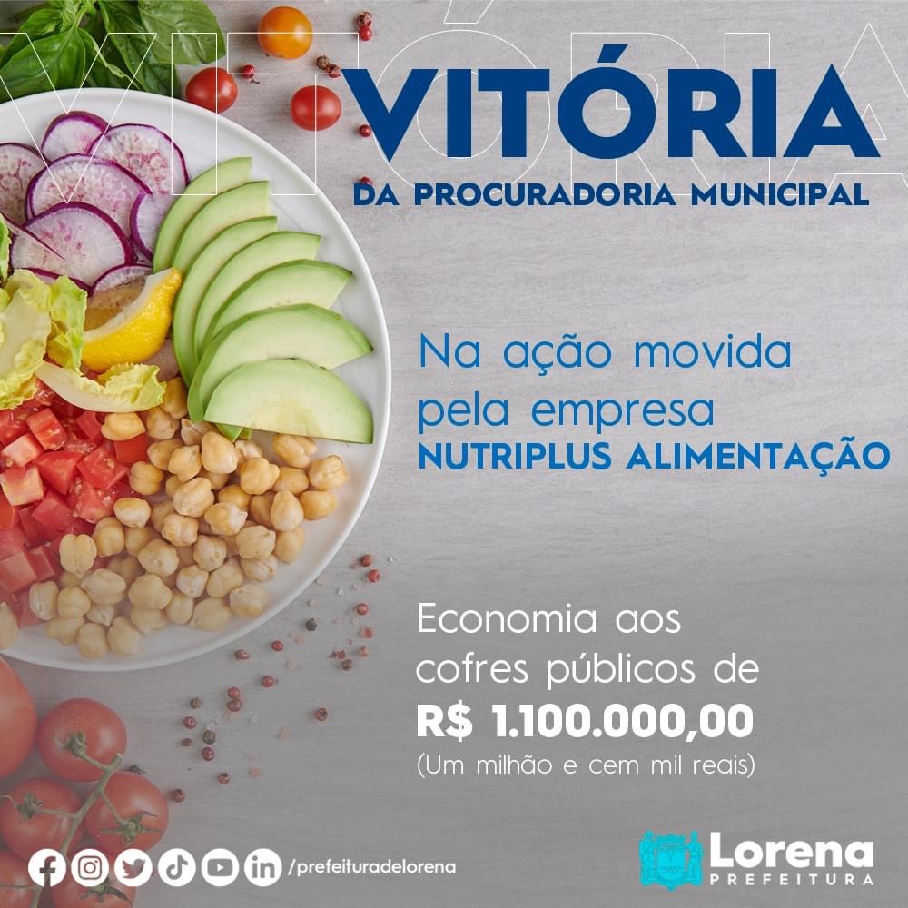Procuradoria de Lorena vence mais uma ação e cidade economiza R$ 1,1 milhão