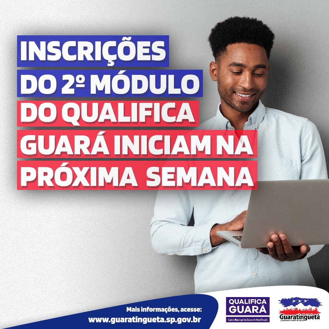 Inscrições para o 2º módulo do Qualifica Guará começam na próxima semana