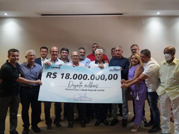 Prefeitura de Lorena repassa verba de R$ 18 milhões para a Santa Casa