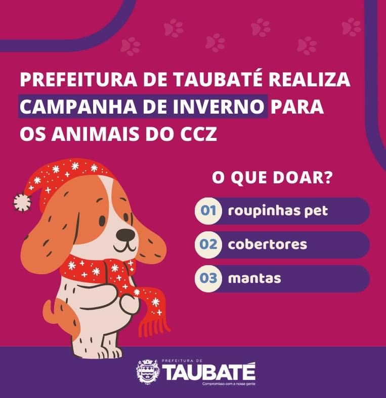 Taubaté inicia campanha para aquecer os animais de rua