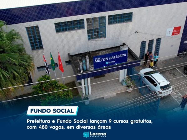Prefeitura de Lorena e Fundo Social lançam nove cursos gratuitos em diversas áreas