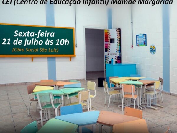 Prefeitura de Lorena anuncia inauguração de Centro de Educação Infantil para 120 crianças