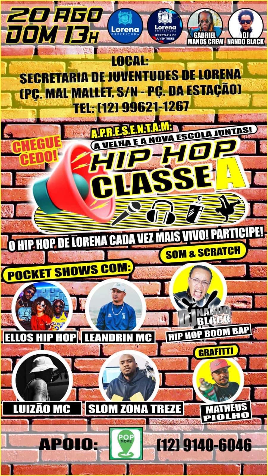 Lorena realiza evento de Hip Hop neste domingo (20)