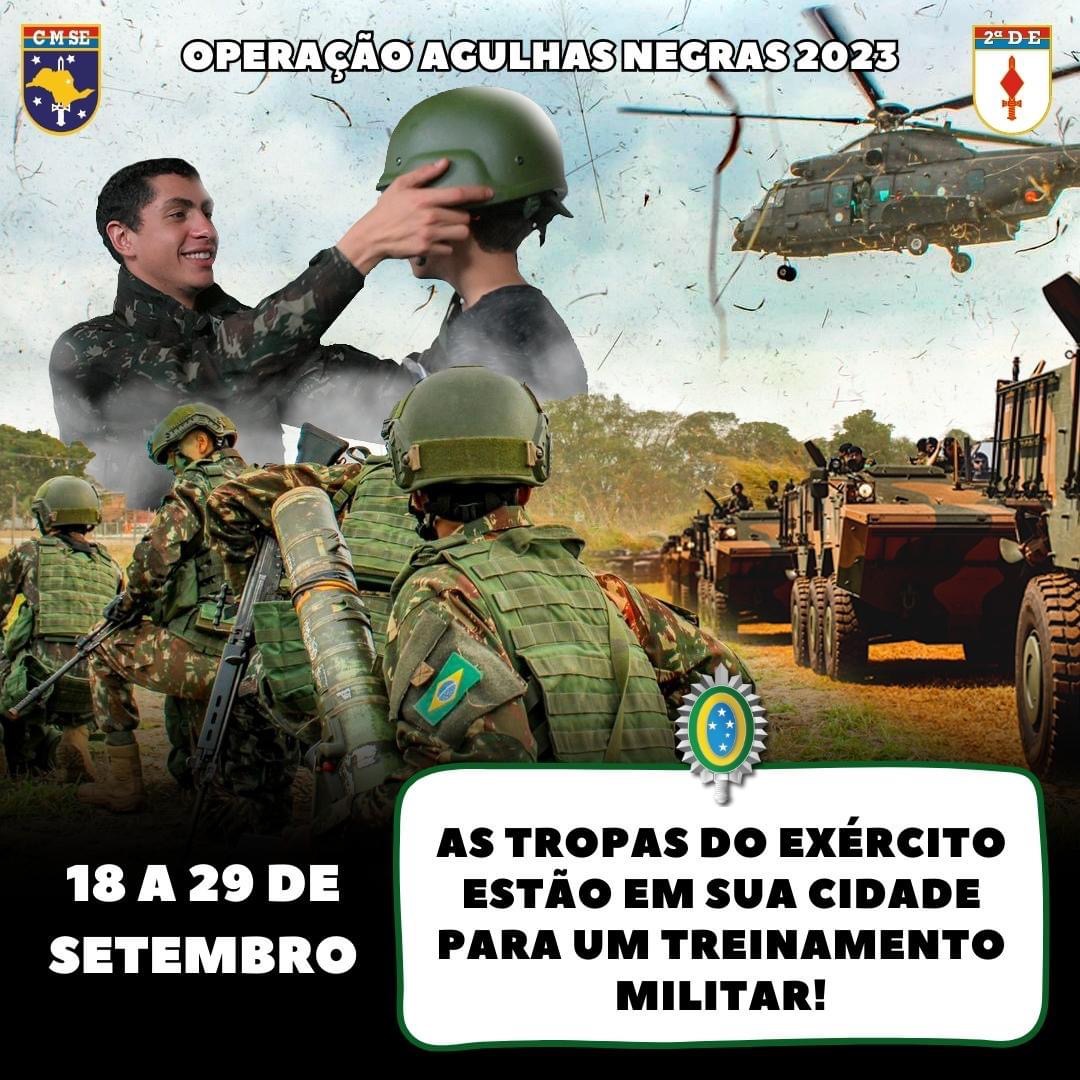 Exército Brasileiro realiza treinamento militar em Lorena