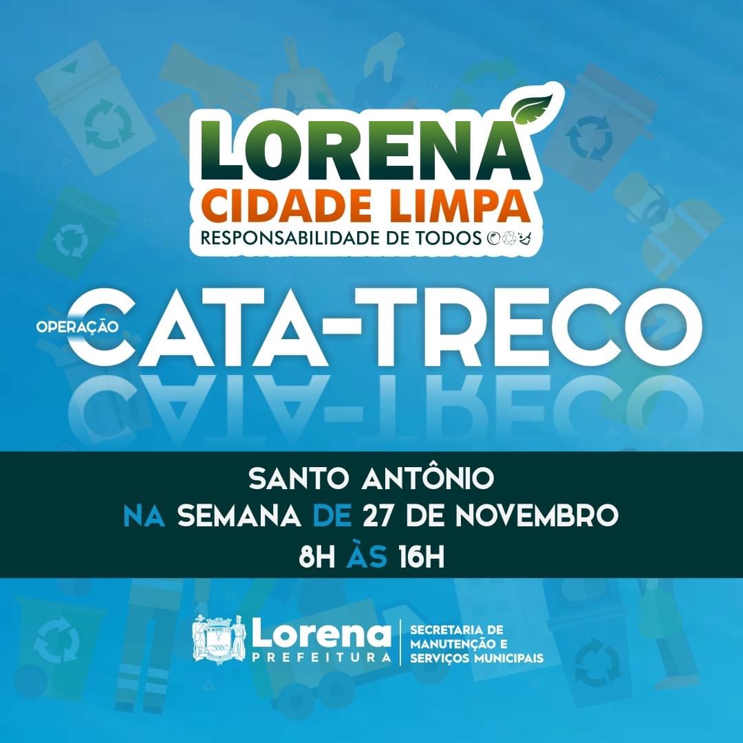 Operação Cata-Treco chega no bairro Santo Antônio na próxima semana (27)