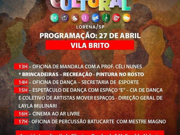 Circuito Cultural traz atrações e serviços à comunidade da Vila Brito neste sábado (27)