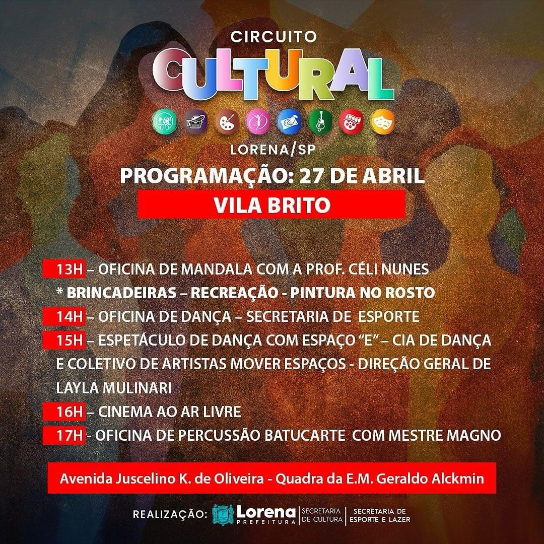 Circuito Cultural traz atrações e serviços à comunidade da Vila Brito neste sábado (27)