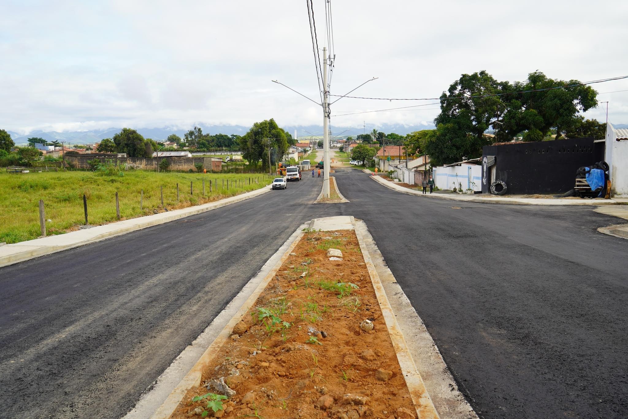 Pavimentação do 4º trecho da Avenida Brasil está em fase de finalização em Lorena