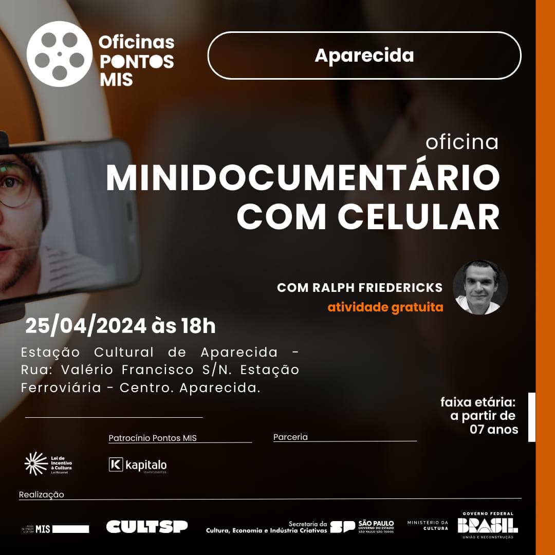 Aparecida promove duas oficinas de cinemas gratuitas