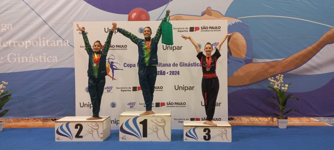 Equipe de ginástica rítmica FADENP Guaratinguetá se destaca na Copa Metropolitana