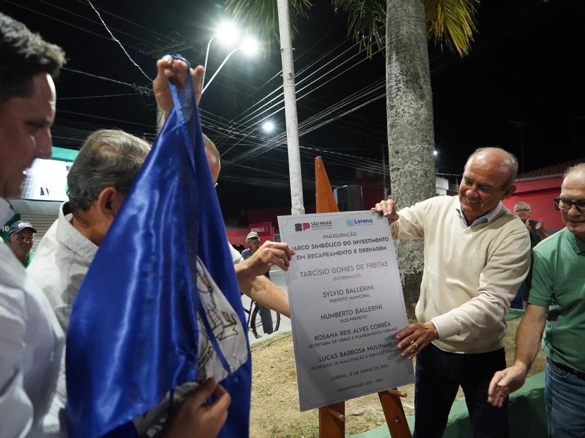 Lorena inaugura Marco Simbólico de investimento em recapeamento e drenagem