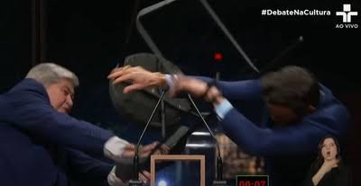 Datena agride Marçal durante debate na TV Cultura