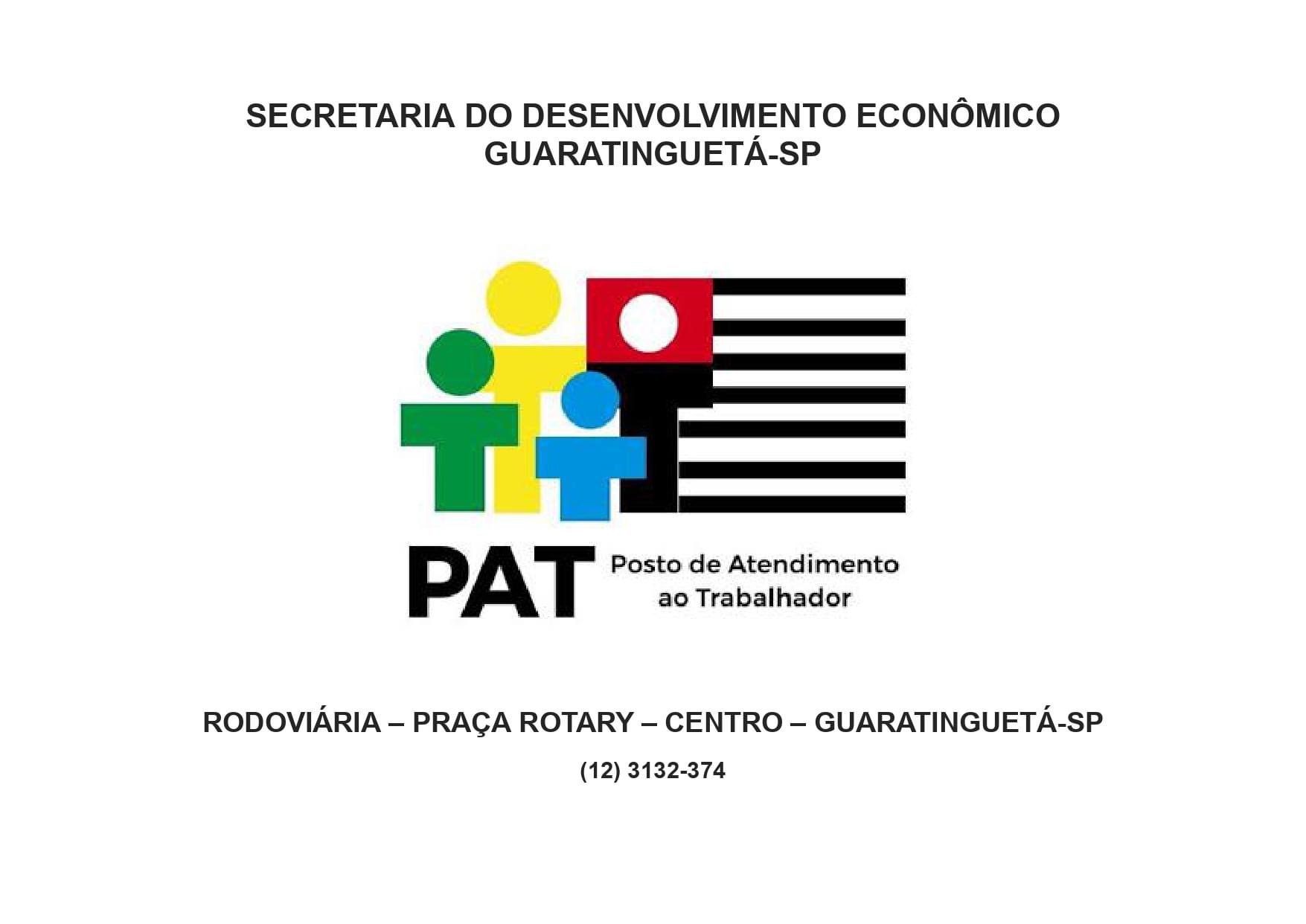 PAT de Guaratinguetá divulga vagas de emprego