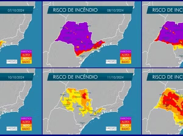 Defesa Civil emite novo alerta para risco de queimadas no Vale e região até sábado (12)