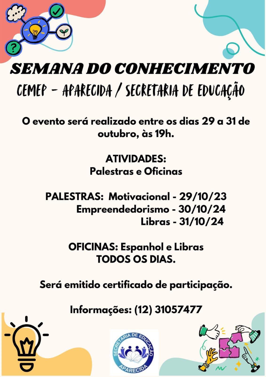 Aparecida realiza Semana do Conhecimento