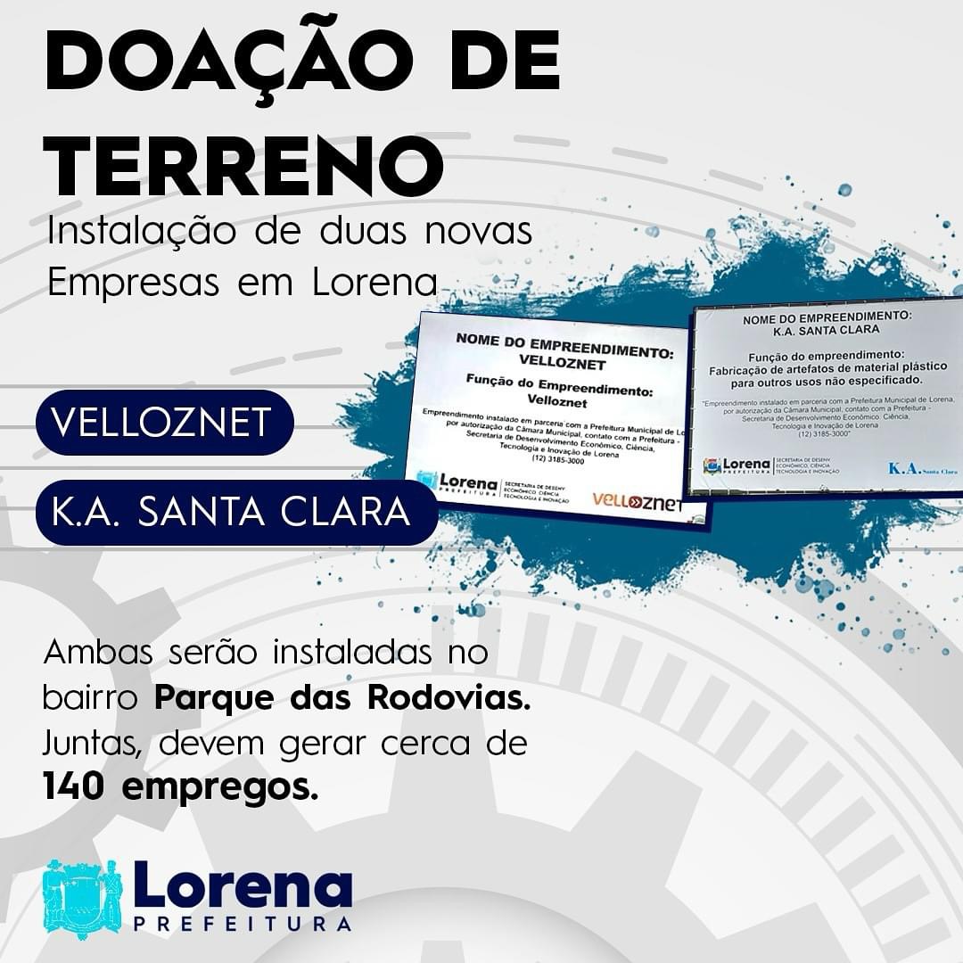Duas novas empresas serão instaladas em Lorena