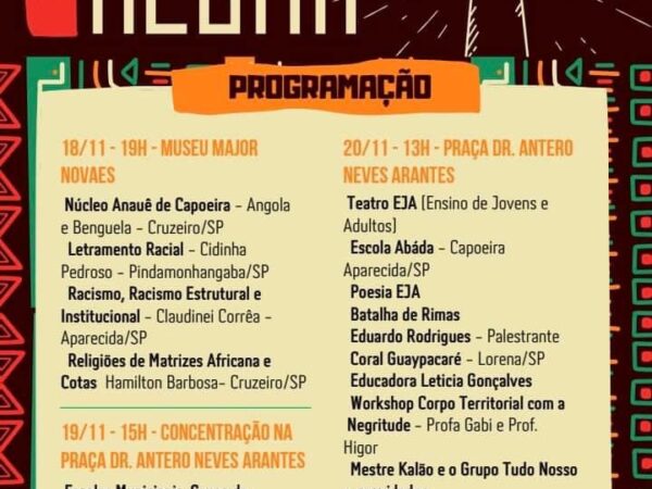 Cruzeiro inicia Semana Cultural da Consciência Negra