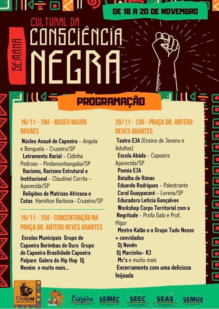 Cruzeiro inicia Semana Cultural da Consciência Negra