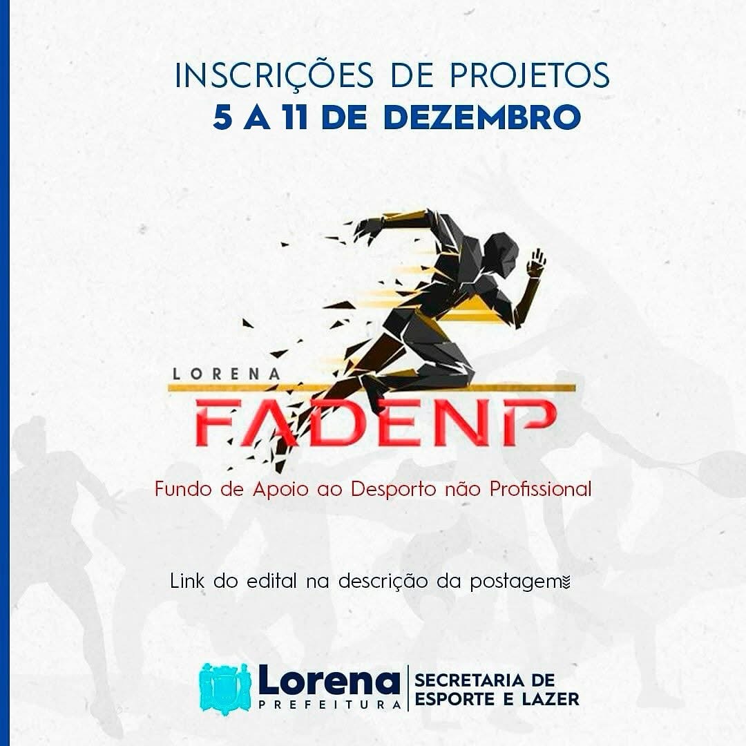 Em Lorena, a FADENP anuncia período de inscrições de Projetos Esportivos para o ano que vem