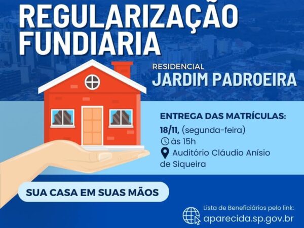 Proprietários recebem hoje (18) a entrega das matrículas dos imóveis do Residencial Jardim Padroeira