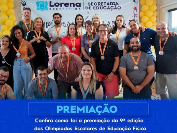 Confira como foi a premiação da 9ª edição das Olimpíadas Escolares de Educação Física de Lorena
