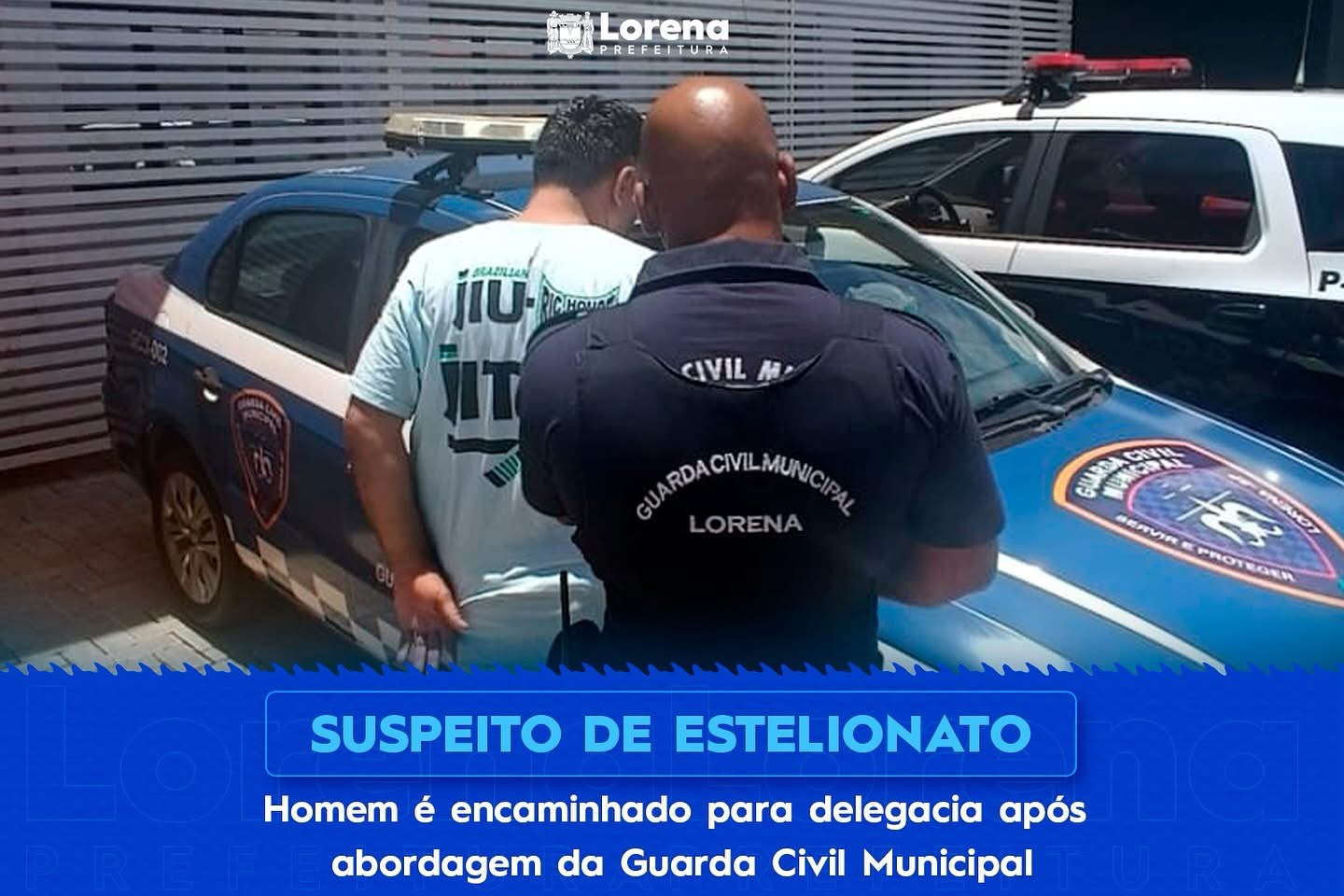 Suspeito de estelionato é encaminhado para delegacia após abordagem da Guarda Civil de Lorena
