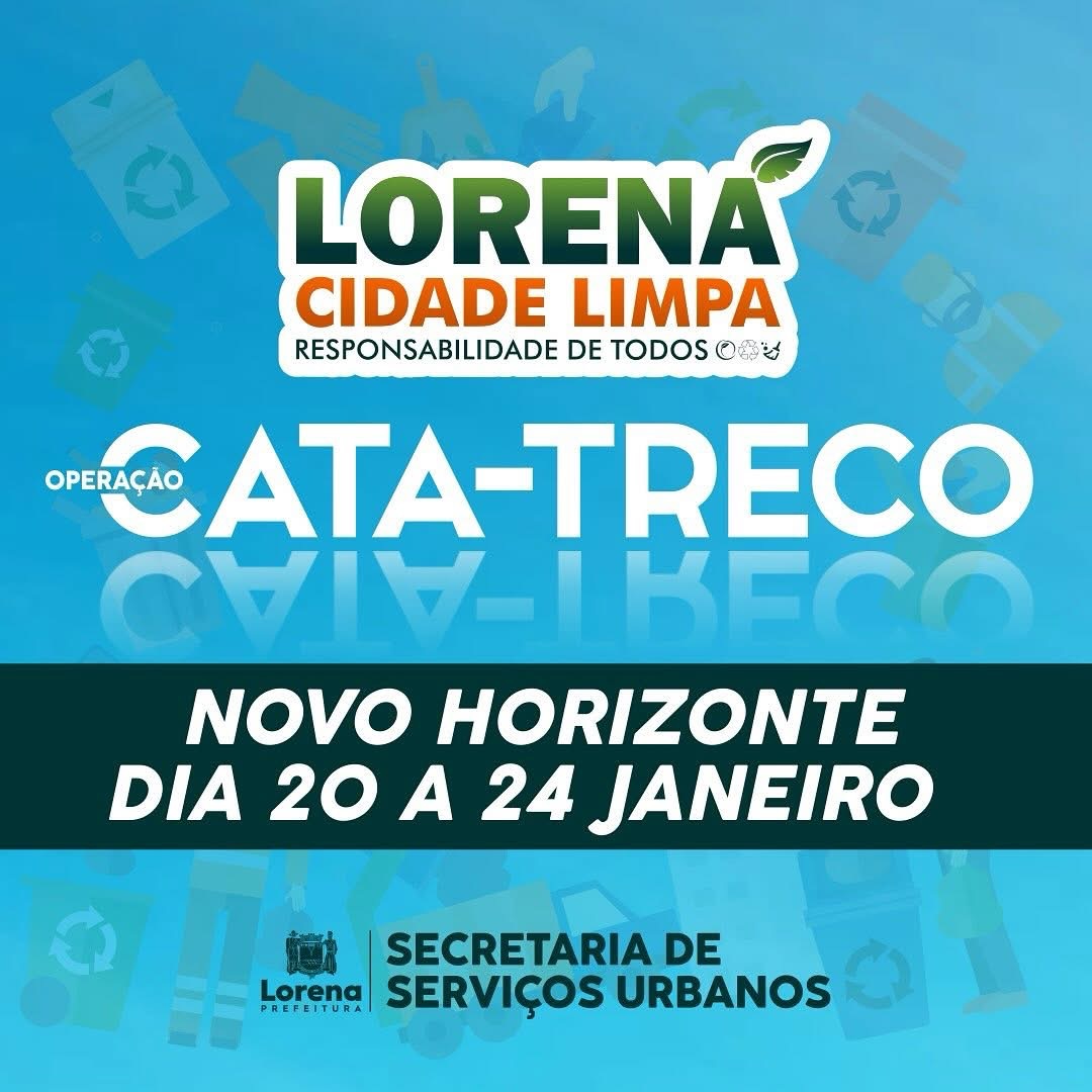 Operação Cata-Treco atende bairro Novo Horizonte entre 20 e 24 de janeiro