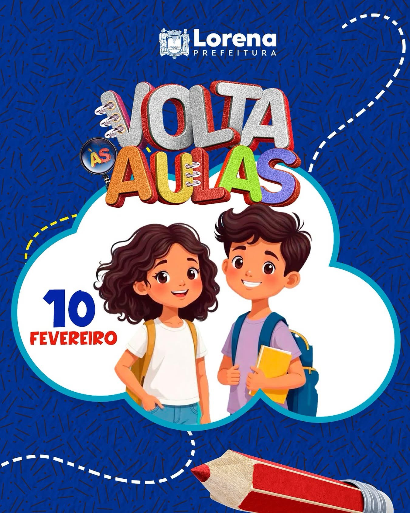 Secretaria de Educação de Lorena informa que as aulas da rede municipal voltam dia 10 de fevereiro